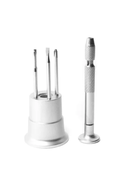 Set of metallic screwdrivers — Stock Photo, Image