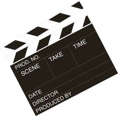 Movie director clapper-board clipart