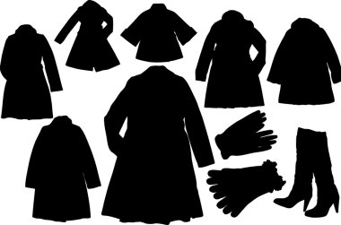 Fashion silhuettes clipart