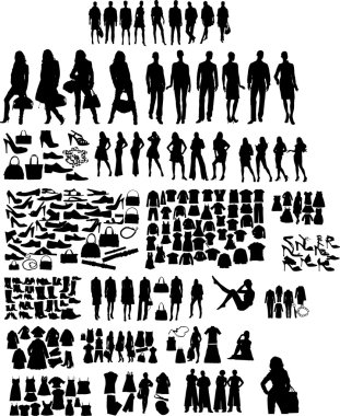 Fashion silhuettes clipart