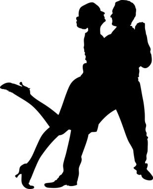 Couple dancing clipart