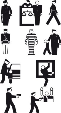 Policeman and the thief clipart