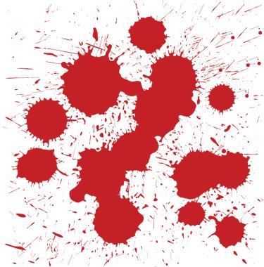 Vector set of grunge blood spot clipart