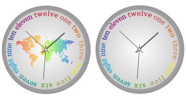 Modern clock clipart