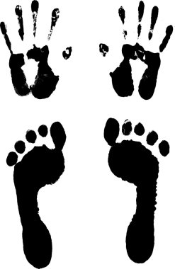 Vector illustration of track/footstep clipart