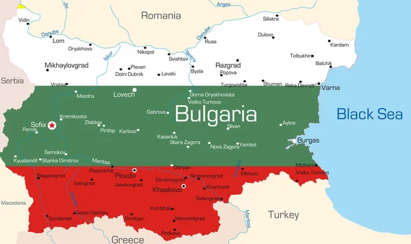 BULGARSKO — Stockový vektor