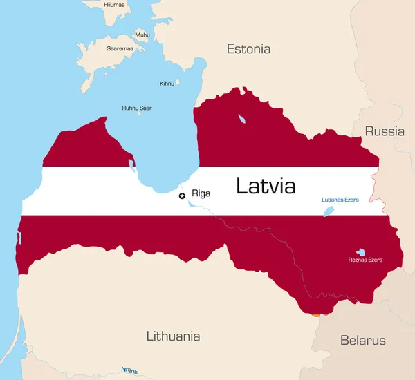 Lotyšsko — Stockový vektor