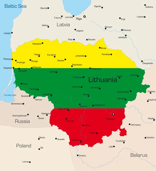 LITVÁNIA — Stock Vector