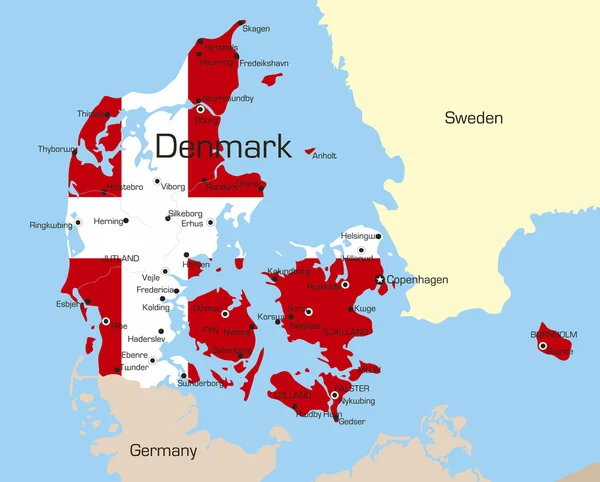 Dánsko — Stockový vektor