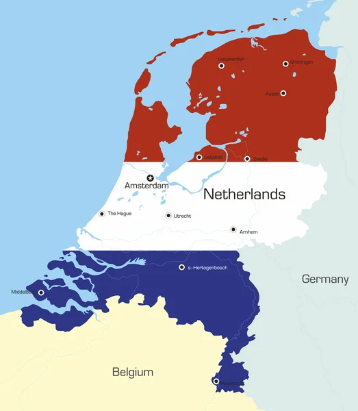 Países Bajos — Vector de stock