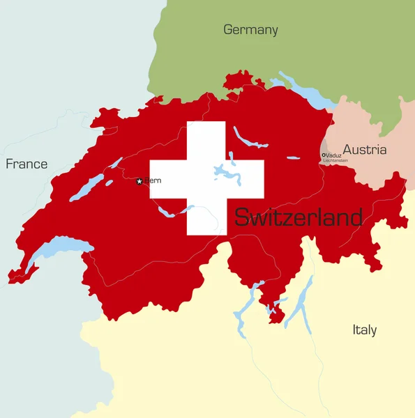 Svizzera — Vettoriale Stock
