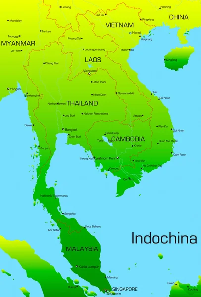 Indochina — Vector de stock