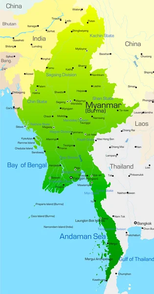 Mianmar — Archivo Imágenes Vectoriales
