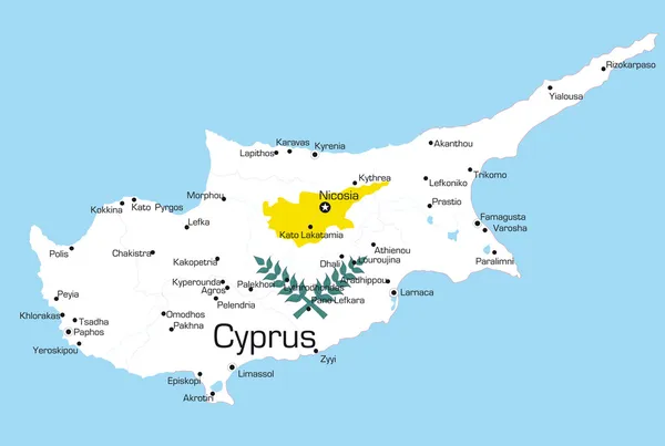 塞浦路斯 — 图库矢量图片