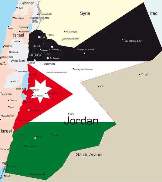 Jordánia — Stock Vector