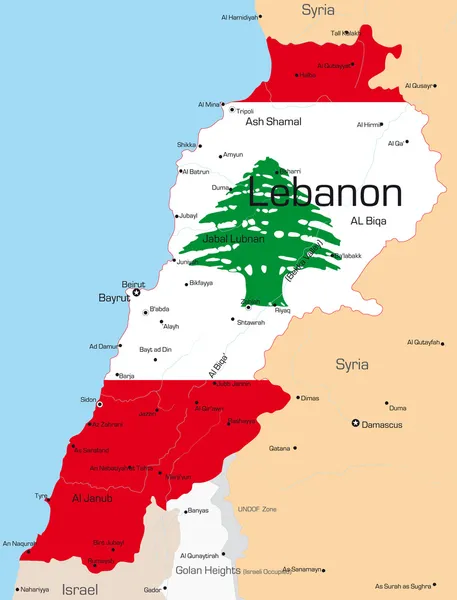 레바논 — 스톡 벡터
