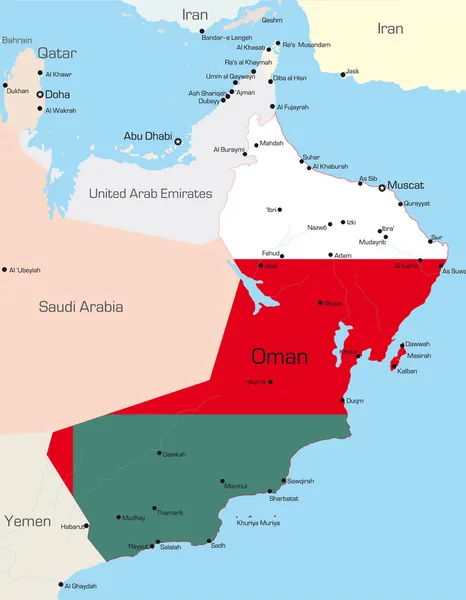 Oman — Stockový vektor