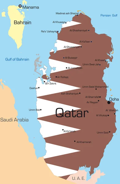 Qatar — Vettoriale Stock