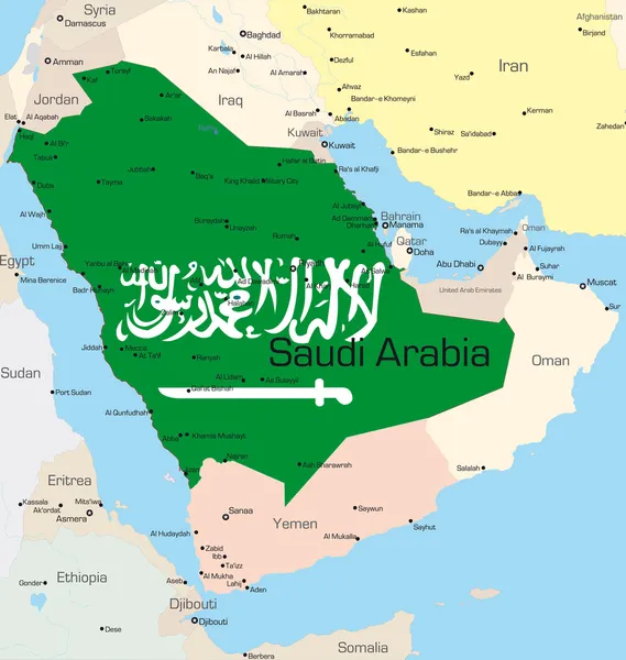 Saudi arabien — Stockvektor