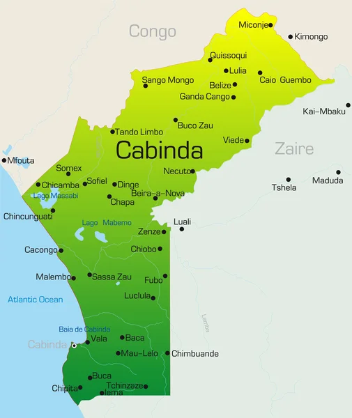 Cabinda — Stockový vektor
