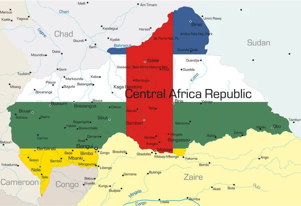 Centraal-Afrikaanse Republiek land — Stockvector