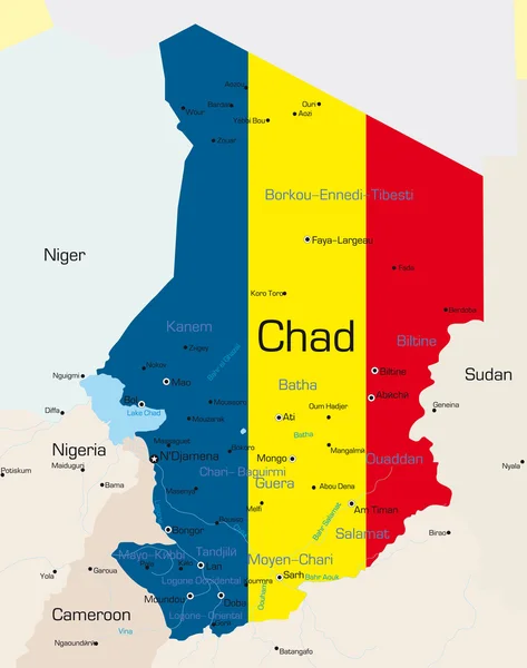 Chad — Archivo Imágenes Vectoriales