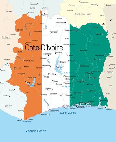 Costa do Marfim — Vetor de Stock