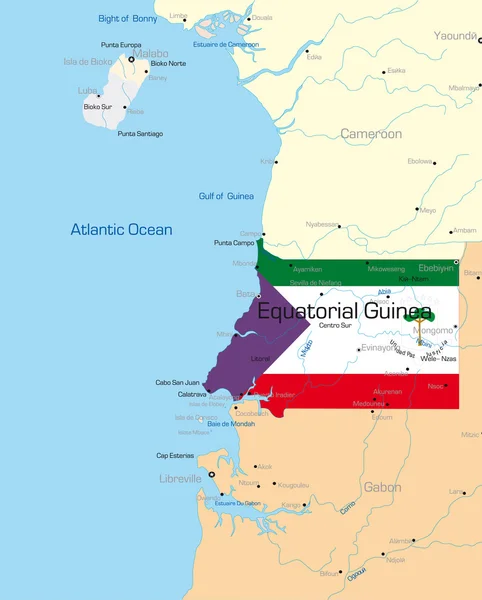 Guinea equatoriale — Vettoriale Stock
