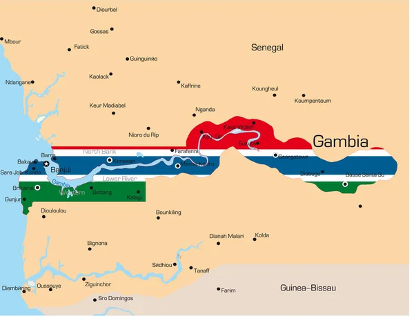 Gambia — Stockvektor