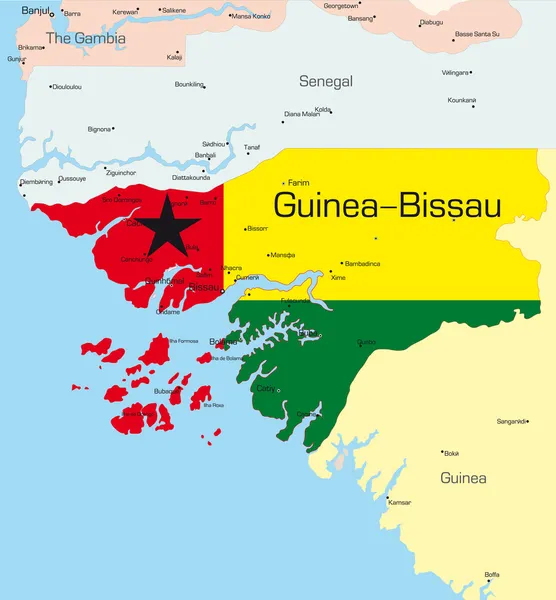 Guiné-Bissau — Vetor de Stock