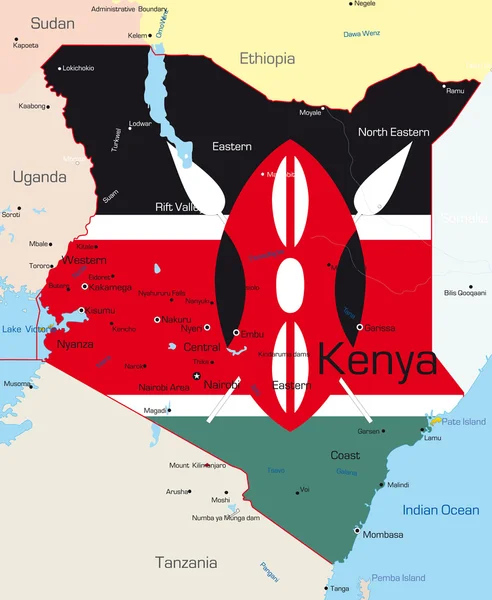 Kenia — Archivo Imágenes Vectoriales
