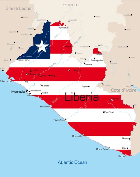 Liberia — Vettoriale Stock