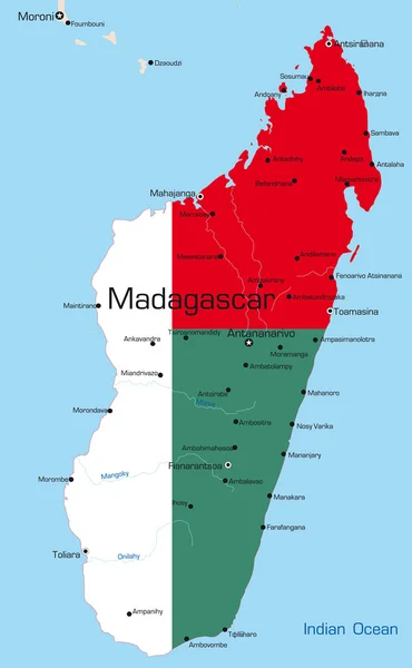 Madagaskar — Stock vektor