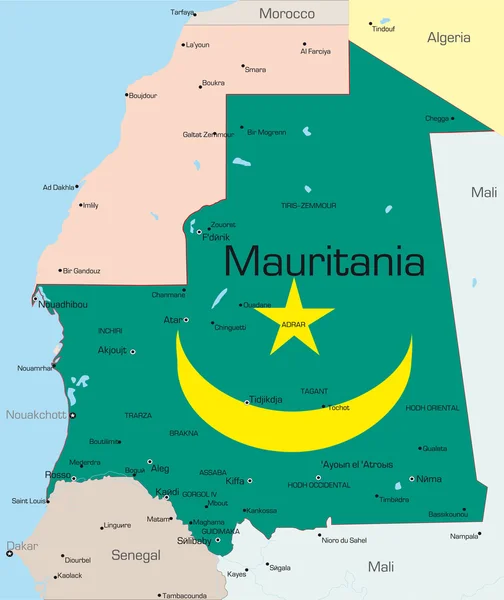 Mauritanie — Image vectorielle