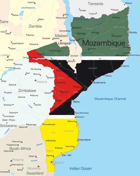 Mozambique — Vector de stock