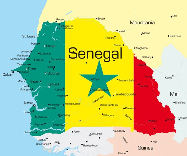 セネガル — ストックベクタ