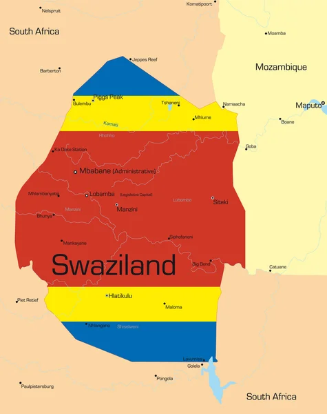 Swaziland — Stock Vector