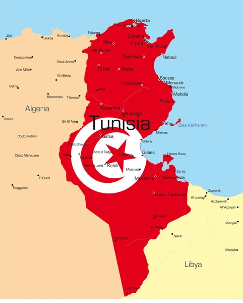 Tunesië — Stockvector
