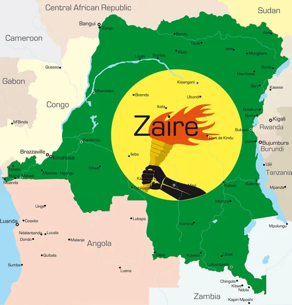 Zaire — Stockvektor