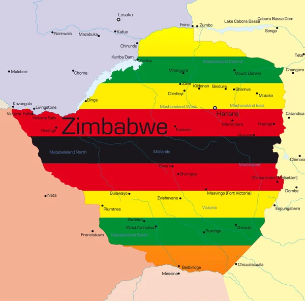 Zimbabue — Vector de stock