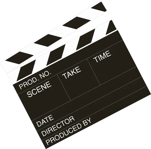 Director de cine clapper-board — Vector de stock