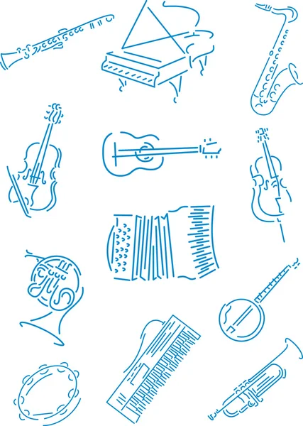 Instruments de musique vectorielle — Image vectorielle