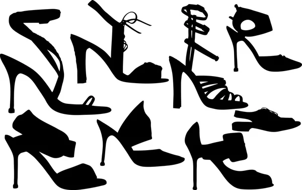 Frauen Schuhe Vektor — Stockvektor