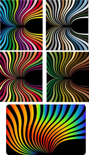 Vektor färgbilder på svart — Stock vektor