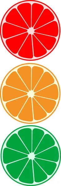 Vektor citrusové jako semafor — Stockový vektor