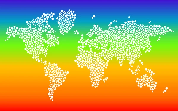 Stylized dotted world — Stock Vector