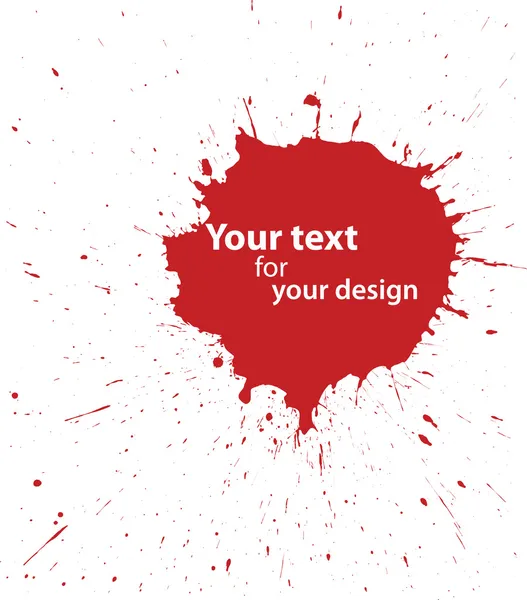 Grunge bloed plek voor uw ontwerp — Stockvector