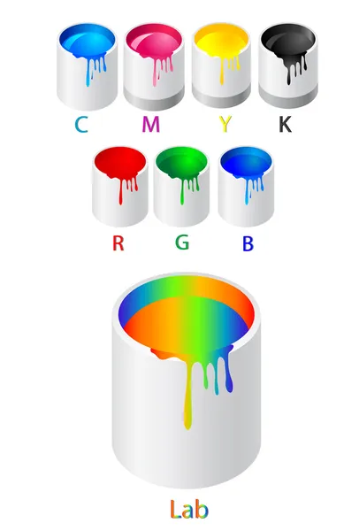 Különböző színű modell — Stock Vector