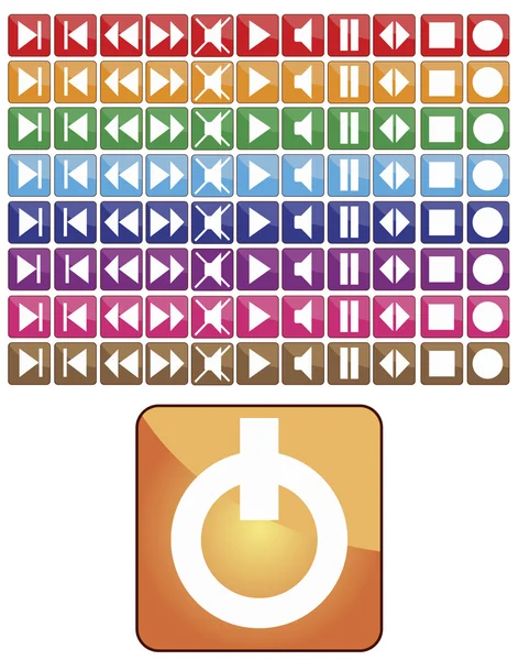 Différents boutons de couleur — Image vectorielle