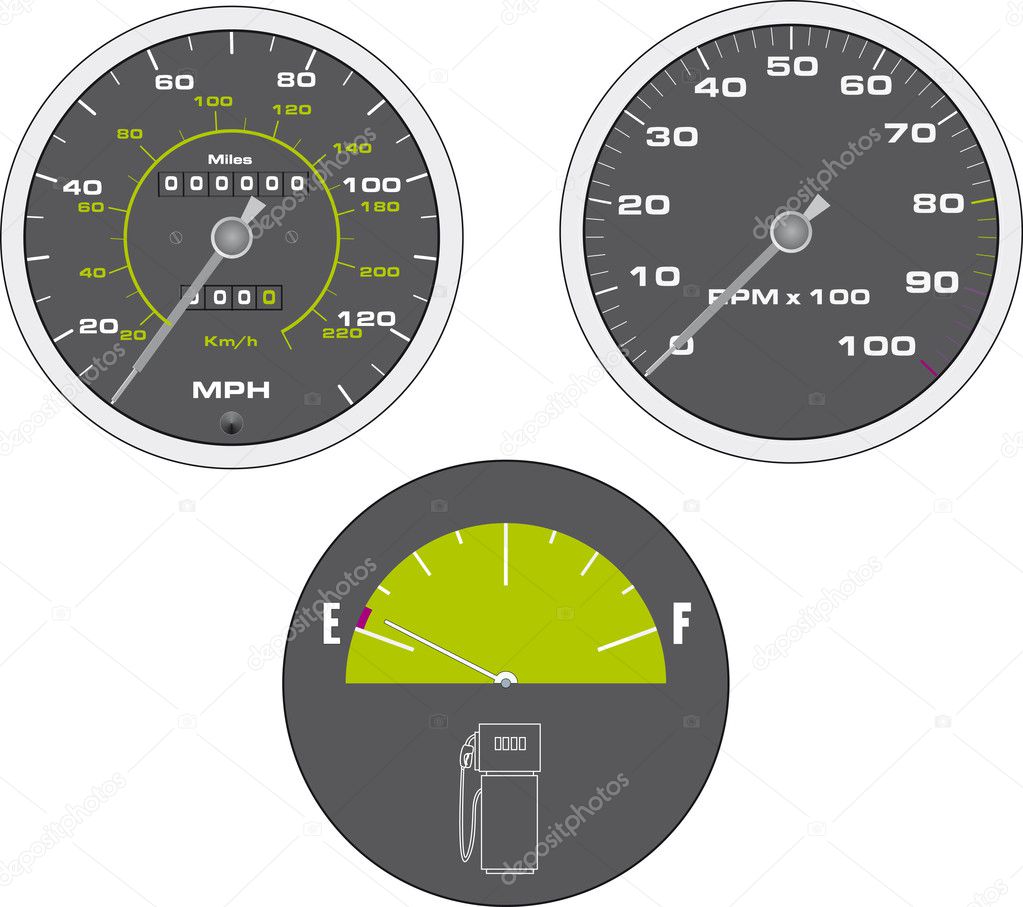 Tachometer and speedometer